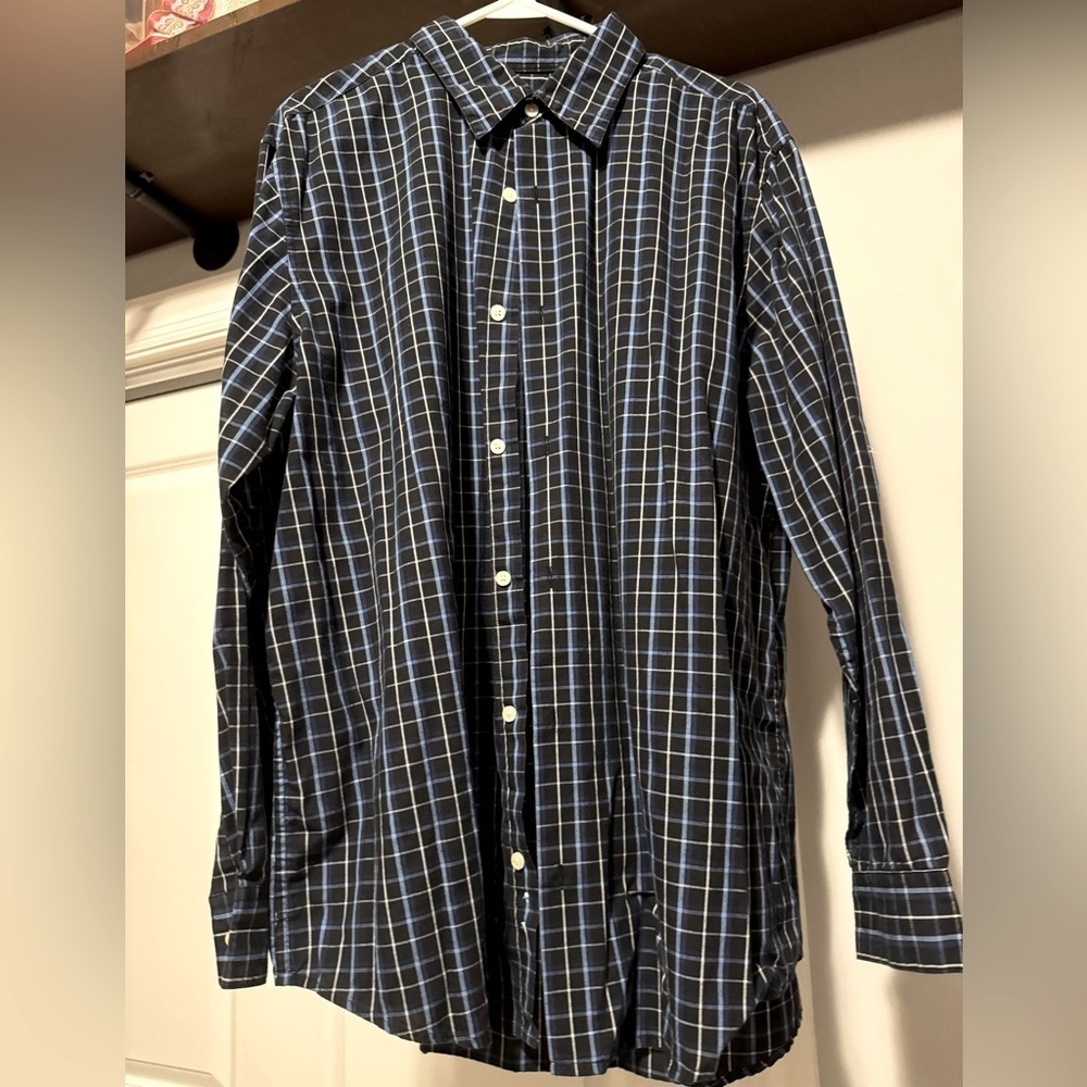 John Ashford Size XL Men’s Button Up Collard Long Sleeve Shirt